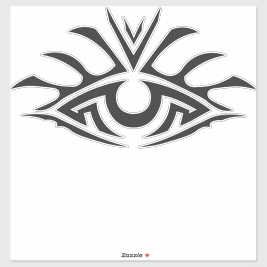 Minimal Black Ink Tattoo Style Artwork Sticker (Vel)