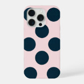 Minimal Black Polka Dot Pattern iPhone Hoesje (Achterkant)