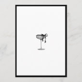 Minimal Black & White Bow Birthday Invitation (Dos)