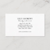 Minimal Black White Visitekaartje (Achterkant)