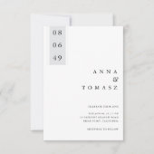 Minimal Black & White Wedding Invitation (Devant)