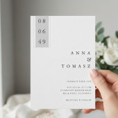 Minimal Black & White Wedding Invitation