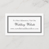 Minimal Black White Wedding Website Insert Kaarten (Voorkant)