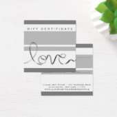 Minimal Blanc Rayures Grises Amour Moderne Chic Ma (Bureau)