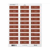 Minimal BLESSED | Terracotta Holiday Address Label (Full Sheet)