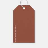 Minimal BLESSED | Terracotta Holiday Cadeaulabel (Achterkant)