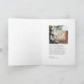 Minimal Blue Border Photo Elegant Christmas Feestdagen Kaart (Binnen)