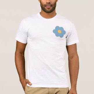 Minimal Blue Daisy Flower – Retro Pastelesthetiek T-shirt