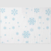 Minimal Blue Snowflakes Vakantie Tissuepapier (Voorkant)