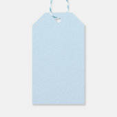 Minimal Blue Snowflakes Vakantiefoto Cadeaulabel (Achterkant)