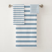 Minimal Blue Stripes Modern Pattern Design Bad Handdoek (Insitu)