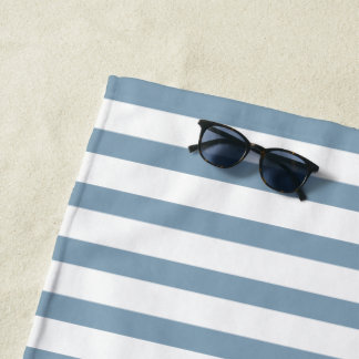 Minimal Blue Stripes Modern Pattern Design Strandlaken