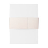 Minimal Blush & Bloom Bold Scrip Monogram Huwelijk Uitnodigingen Wikkel (Achterkant Voorbeeld)