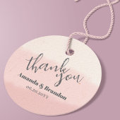 Minimal Blush Bloom Bold Script Wedding Bedankt Bedankjes Labels