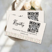 "Minimal Boho Floral Bridal Registry Informatiekaartje