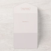 Minimal Boho, Modern, Terracotta, Baby shower All In One Uitnodiging (Buitenkant)