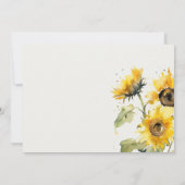 Minimal Boho Rustic Sunflower Huwelijk Jubileum Kaart (Achterkant)