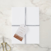 Minimal Boho Terracotta Baby shower dank u Cadeaulabel (Met Touw)
