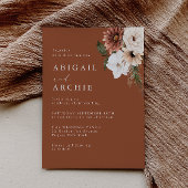 Minimal Boho Terracotta Wedding Kaart