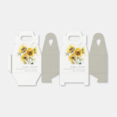 Minimal Boho Waterverf Zonnebloem Rustiek Huwelijk Bedankdoosjes (Uitgevouwen)