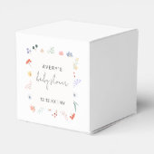 Minimal Boho Wildflower Lijst Baby shower Bedankdoosjes (Achterkant)