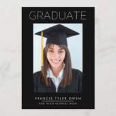 Minimal Border AFSTUDEREN High School Foto Aankondiging (Voorkant)