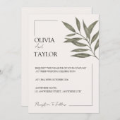 Minimal Botanical Elegance Kaart (Voorkant / Achterkant)