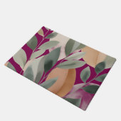 Minimal Botanical Leaf Pattern Deurmat (Schuin)