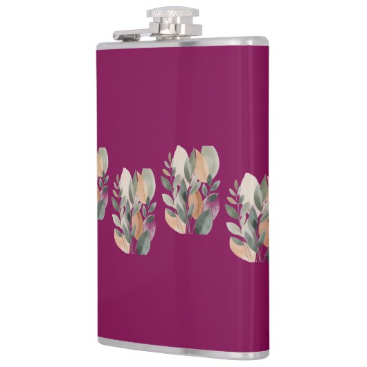 Minimal Botanical Leaf Pattern Heupfles (Links)