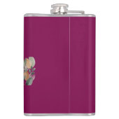 Minimal Botanical Leaf Pattern Heupfles (Achterkant)