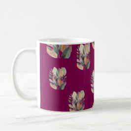 Minimal Botanical Leaf Pattern Koffiemok