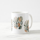 Minimal Botanical Leaf Pattern Koffiemok (Voorkant rechts)