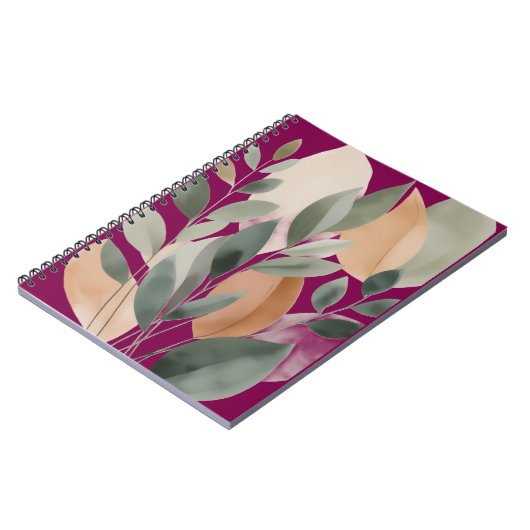 Minimal Botanical Leaf Pattern Notitieboek (Linkerzijde)