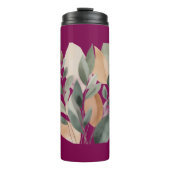 Minimal Botanical Leaf Pattern Thermosbeker (Voorkant)