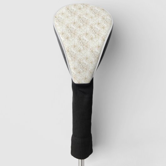 Minimal Botanical Line Art Pattern (1) Golfheadcover (Voorkant)