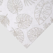 Minimal Botanical Line Art Pattern (5) Tissuepapier (Detail)
