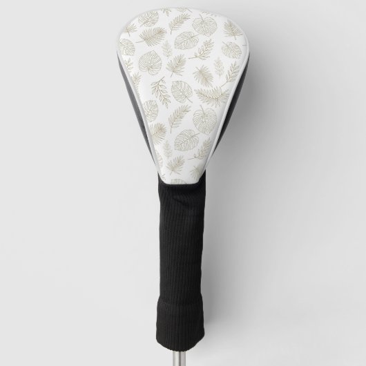 Minimal Botanical Line Art Pattern (6) Golfheadcover (Voorkant)