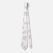 Minimal Botanical Line Art Pattern (8) Stropdas (Voorkant)