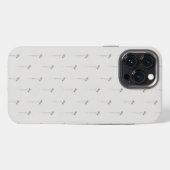 Minimal Botanical Pattern Phone Case iPhone Hoesje (Achterkant horizontaal)