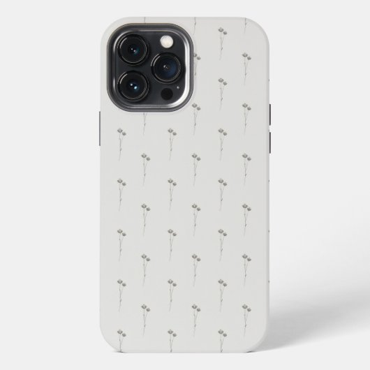 Minimal Botanical Pattern Phone Case iPhone Hoesje (Achterkant)