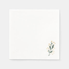 Minimal Botanical | Soft Greenery & Gold Accent Servet