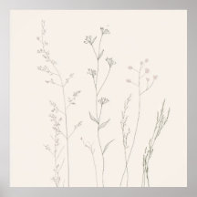 Minimal Botanical Wall Art – Soft Spring