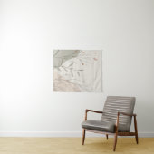 Minimal Botanical Wall Clock – Abstract Wildflower Wandkleed (In Situ (horizontaal))