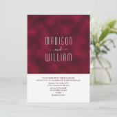 Minimal Bourgogne Faire-part de mariage moderne (Debout devant)