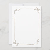 Minimal Bow & Ribbon Foto Lijst Script Wedding Bedankkaart (Achterkant)