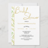 Minimal Bridal Shower Fern Leaf Border Kaart (Voorkant)