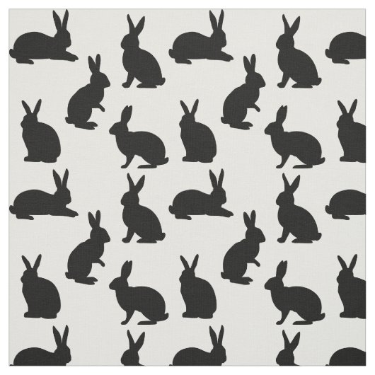 Minimal Bunny Shapes In Black Cute Easter Pattern Stof (Swatch)