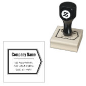 Minimal Business Address Stamp Rubberstempel (Gestempeld)