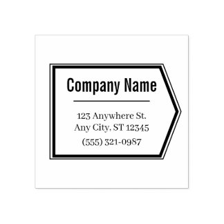 Minimal Business Address Stamp Rubberstempel