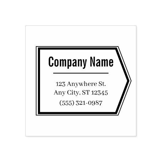 Minimal Business Address Stamp Rubberstempel (Afrduk)